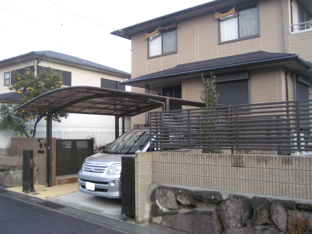 クローズ外構　～既存物を活かして～　大津市