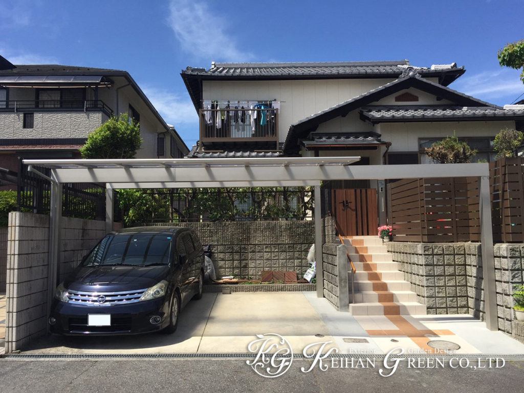 アプローチ階段を明るいイメージに一新　大津市