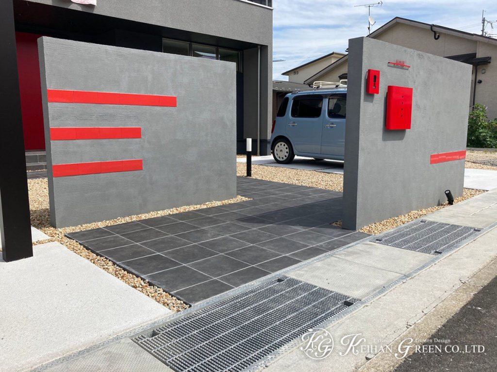 お客様のこだわり・かっこよさを追求した外構デザイン　湖南市