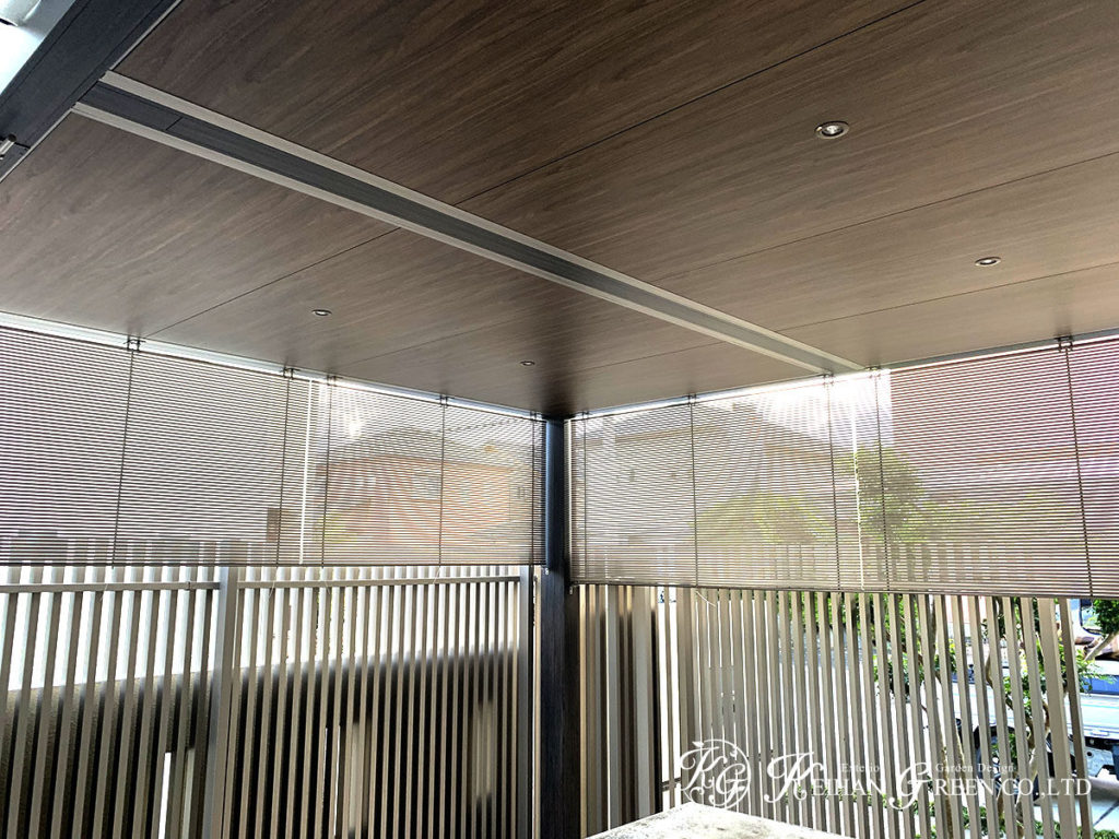 デザイン性の高いルーフでテラスが新しい空間に　東近江市