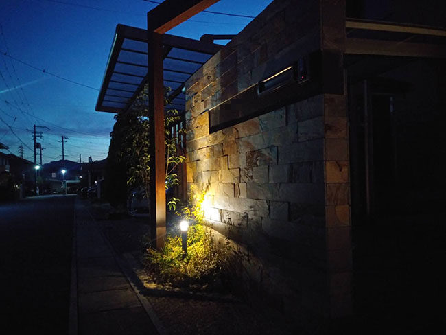 お庭 外構のライトアップ 京阪グリーン 滋賀 京都 大阪のエクステリア ガーデン 外構工事