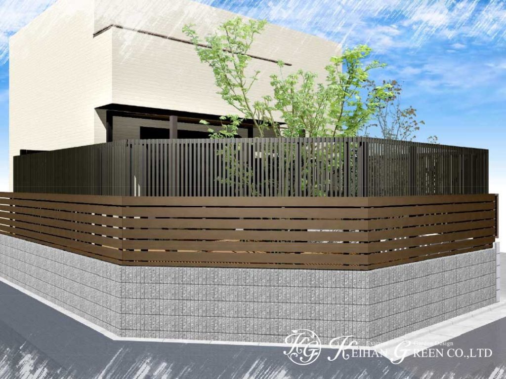 ネコが外で遊べる庭