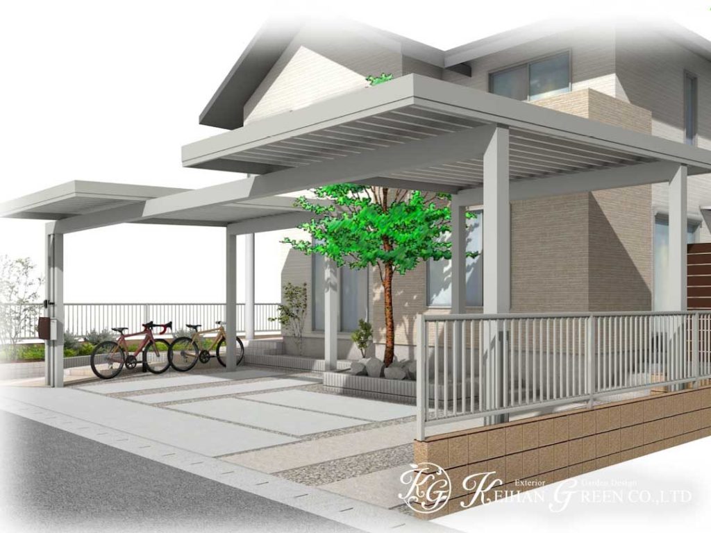 すっきりとしたエントランス