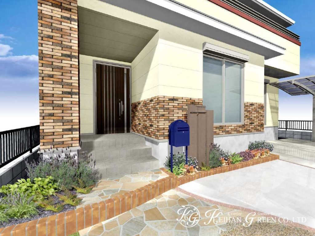 優しいナチュラルデザインの玄関まわり