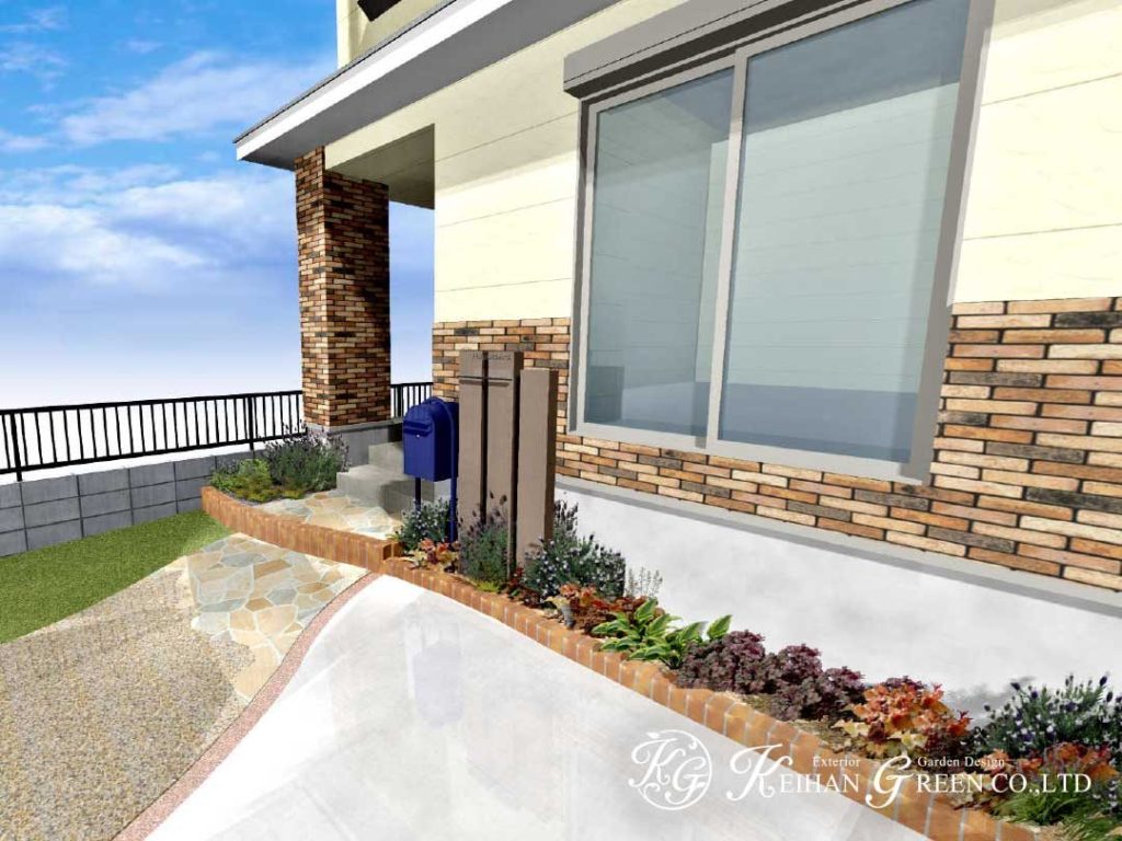 優しいナチュラルデザインの玄関まわり