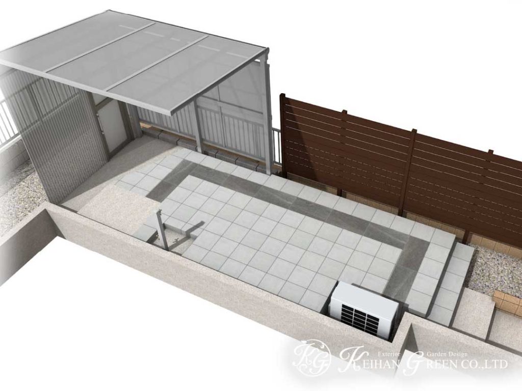 すっきりとしたエントランス