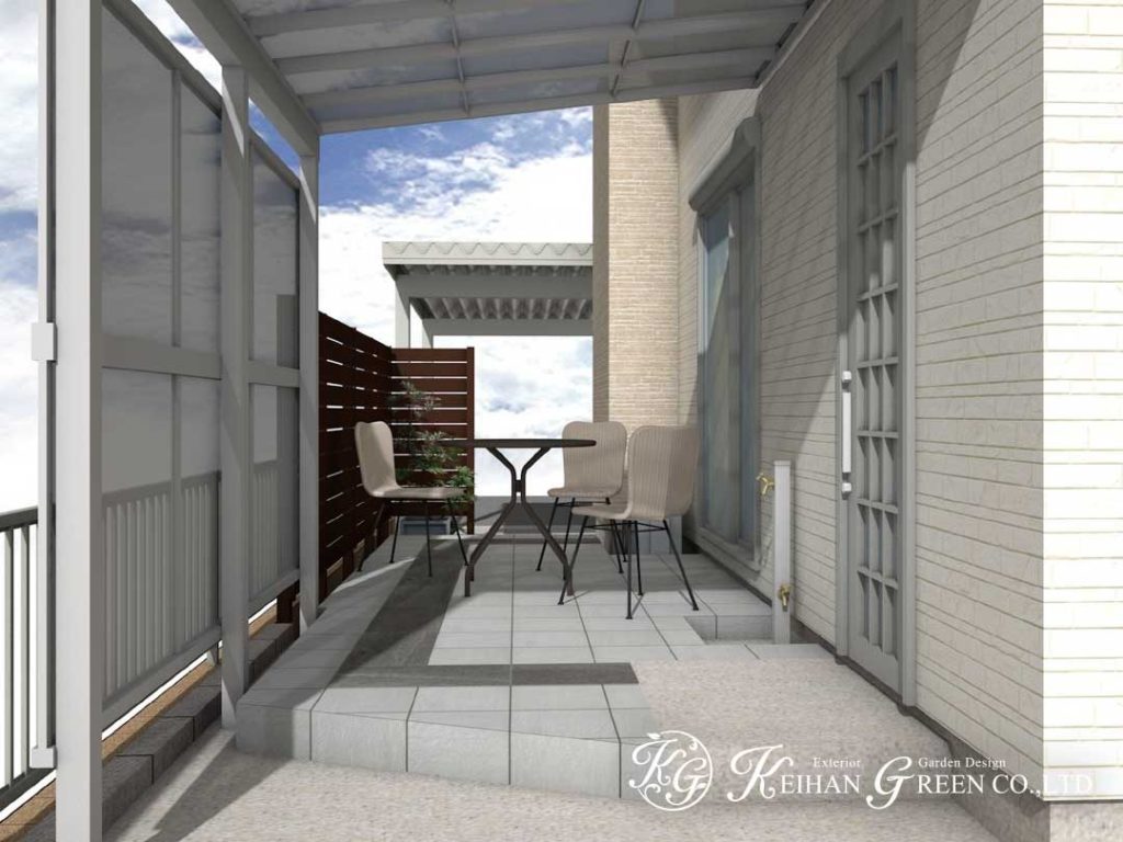 すっきりとしたエントランス