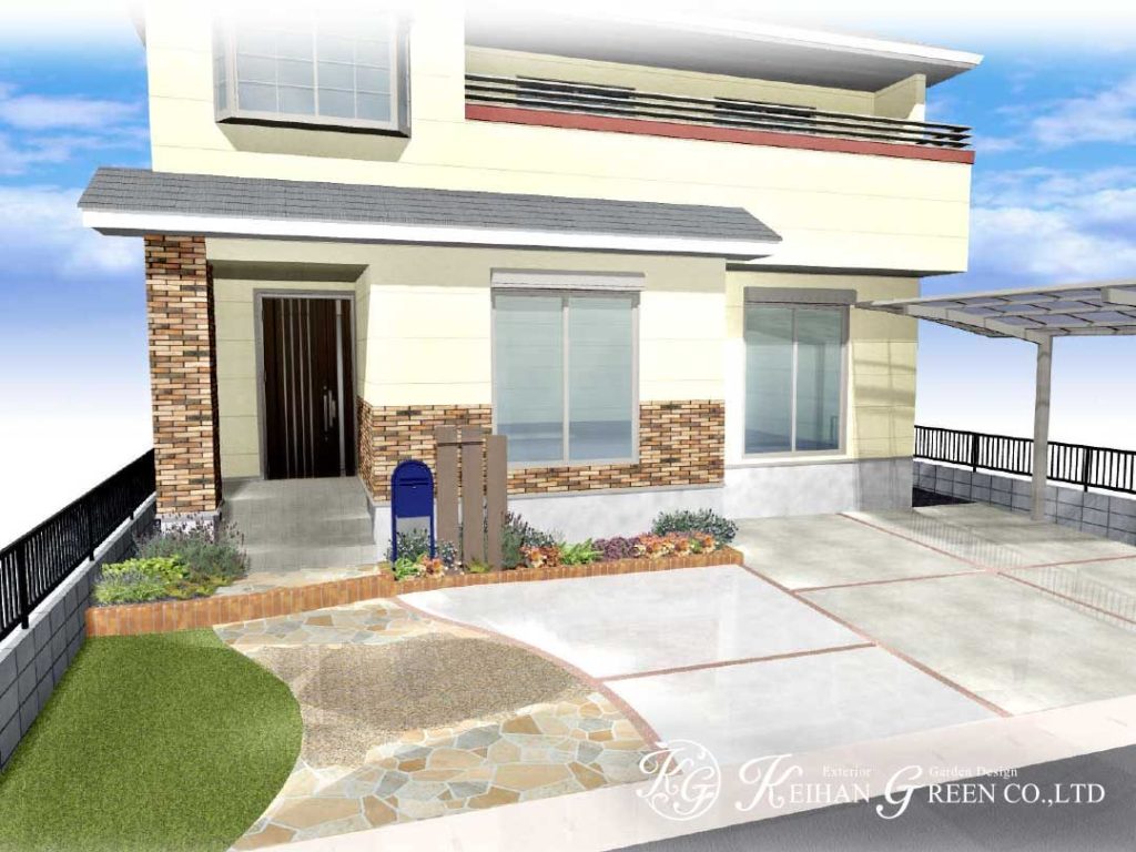 優しいナチュラルデザインの玄関まわり