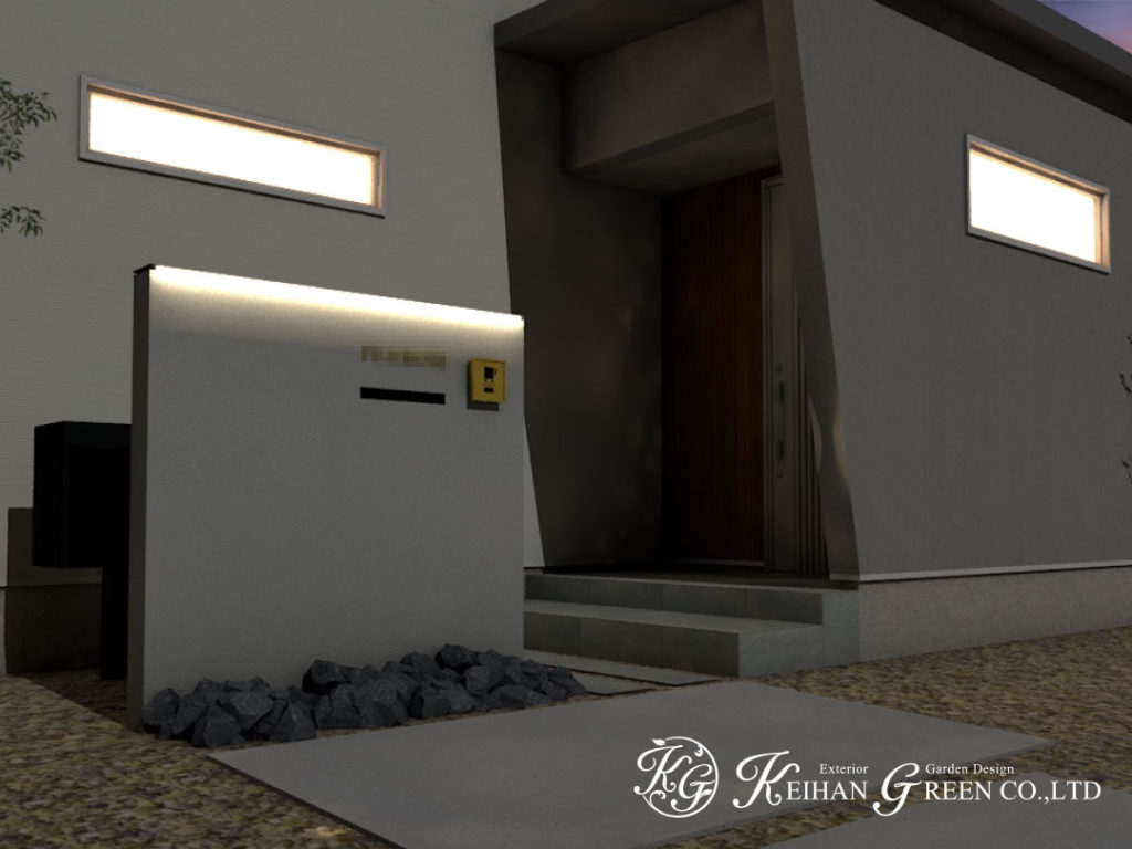 暮らしに溶け込むシンプルモダン外構