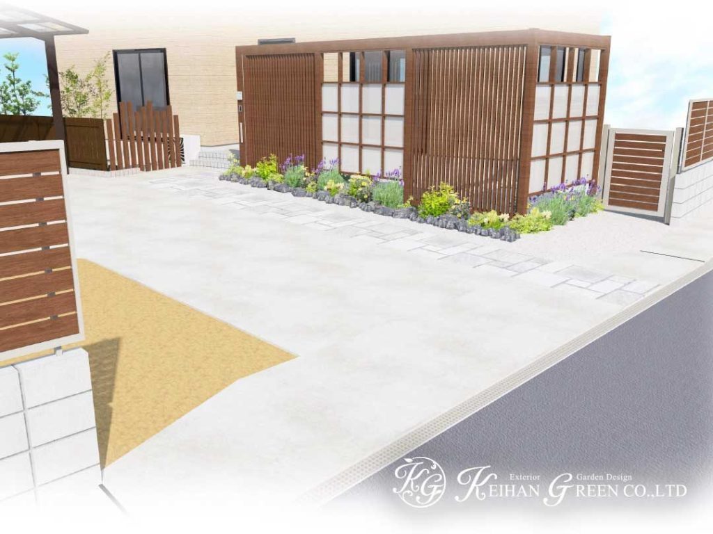 Gスクリーン+Ｇフレームを使ったエントランス