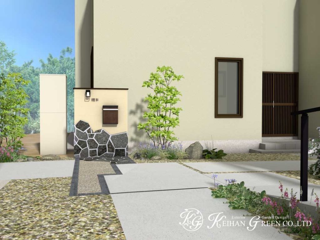 敷地内2世帯住宅の外構プラン