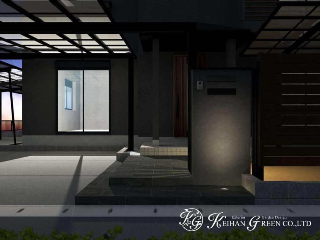 敷地いっぱいのカーポートとテラス屋根で最大限に使いやすい外まわりに