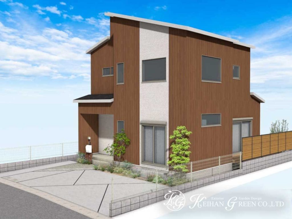 ナチュラル＆スタイリッシュにまとめたオープン外構