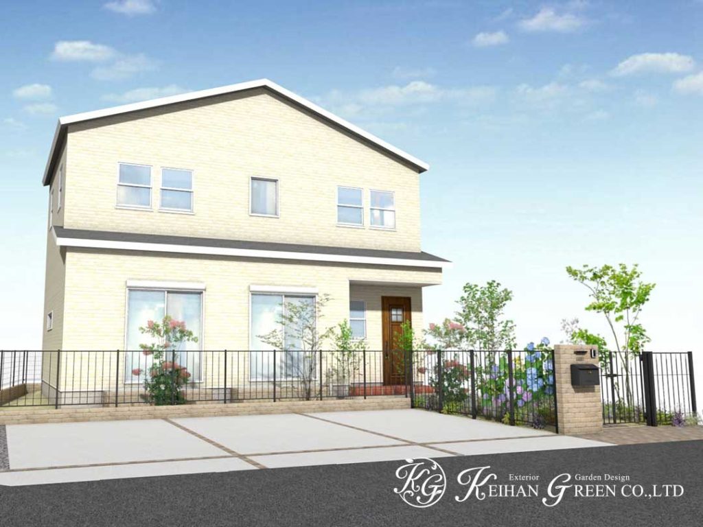 英国風の門まわり