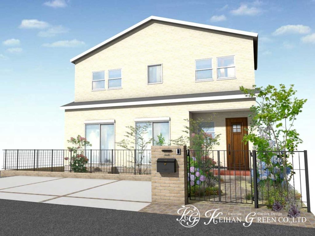 英国風の門まわり