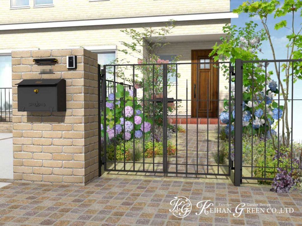 英国風の門まわり