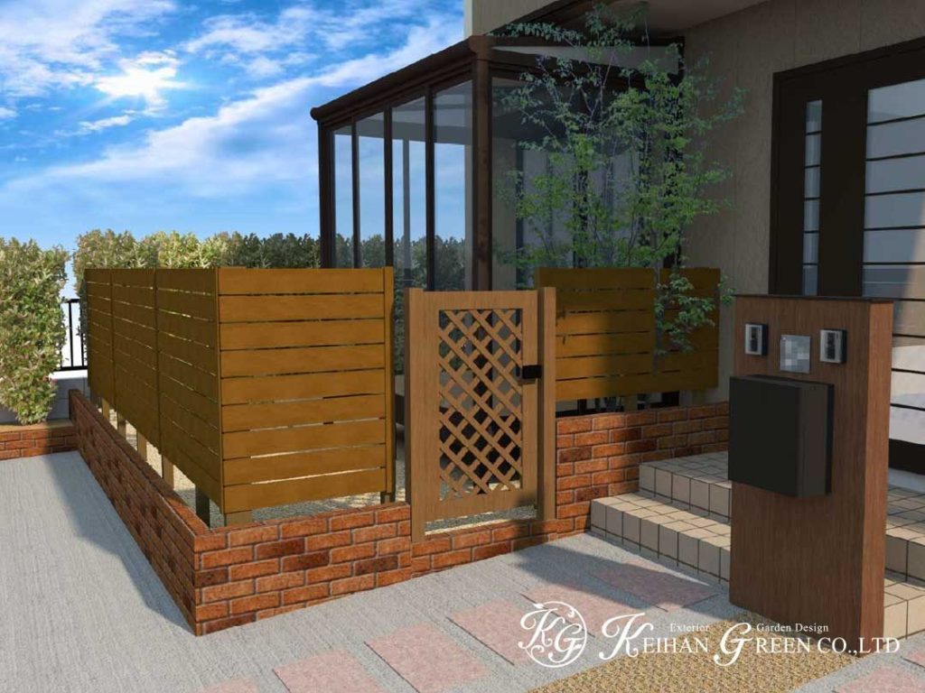 ナチュラル感のある門まわりとお庭