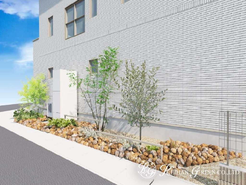 優しい雰囲気のナチュラルなオープン外構