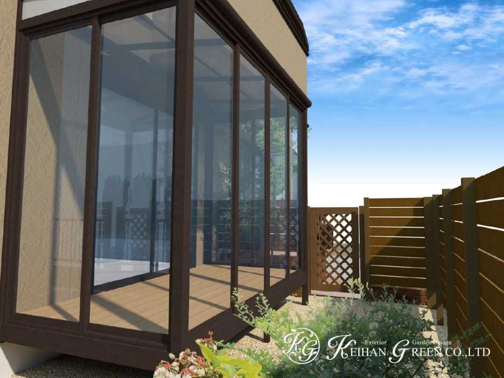 ナチュラル感のある門まわりとお庭