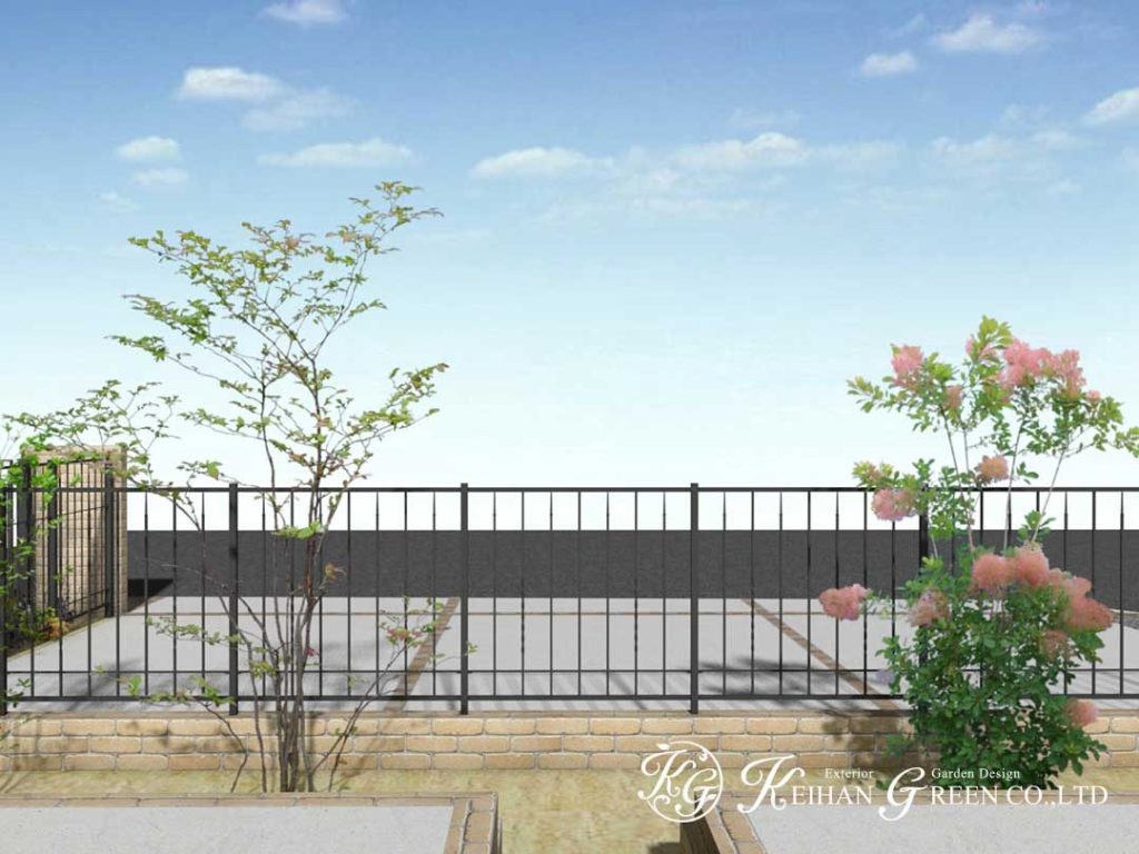 英国風の門まわり