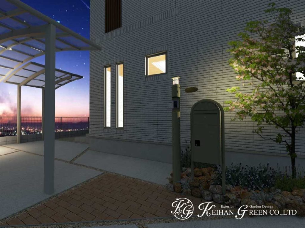 優しい雰囲気のナチュラルなオープン外構