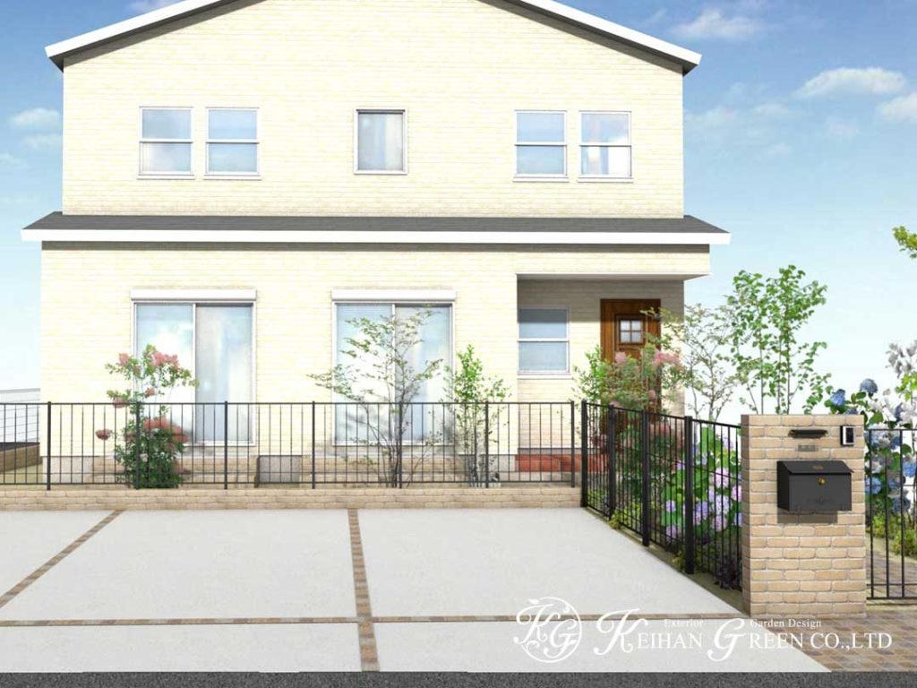 英国風の門まわり