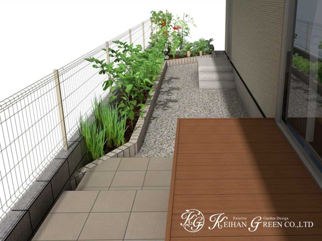 シンプルナチュラルな平屋建ての新築外構プラン