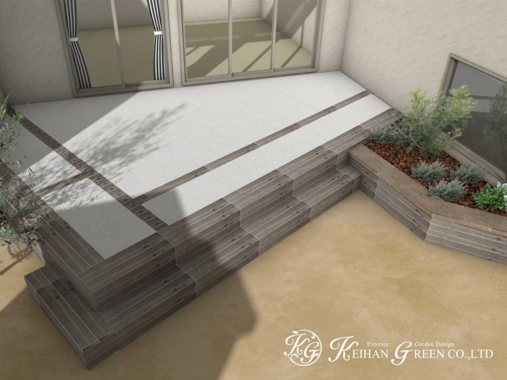 カジュアルデザインの新築外構プラン