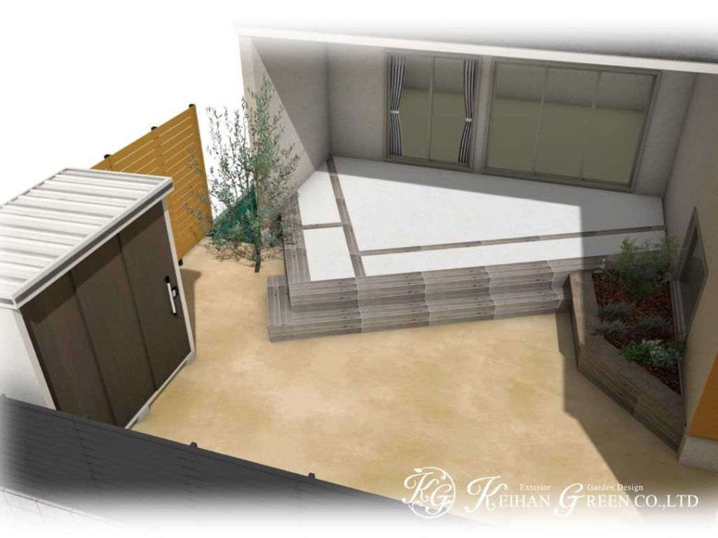 カジュアルデザインの新築外構プラン