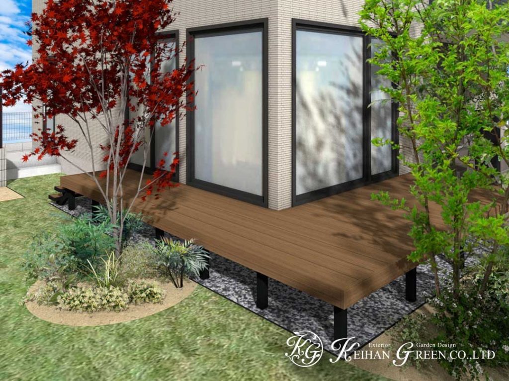 ナチュラル感たっぷり、プライバシーと開放感を両立した理想の外構プラン