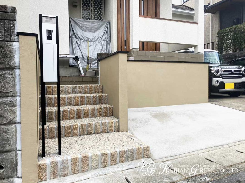 3世代で使いやすい外構とお庭にリフォーム　大津市