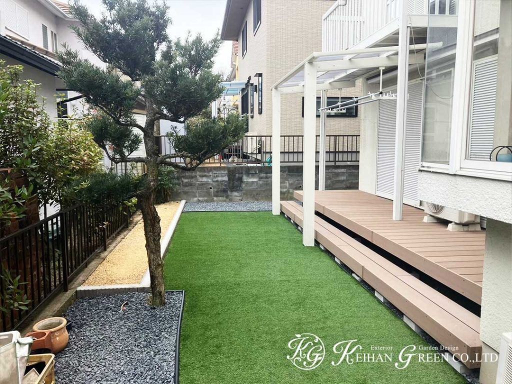 3世代で使いやすい外構とお庭にリフォーム　大津市