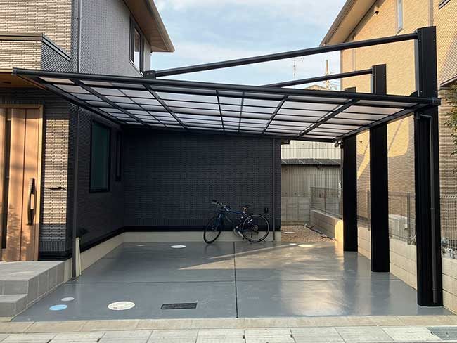 カーポート「ダブルフェース」 | 京阪グリーン | 滋賀・京都・大阪のエクステリア・ガーデン・外構工事