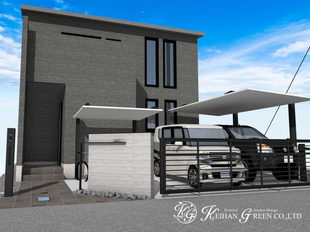 シンプルでおしゃれなモダン外構デザイン