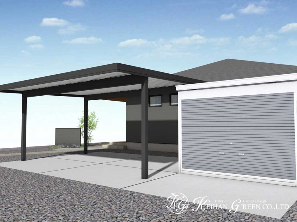 ナチュラルモダンなオープン外構