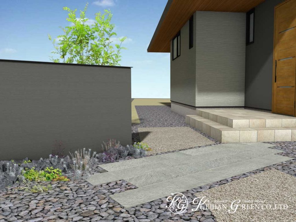 ナチュラルモダンなオープン外構