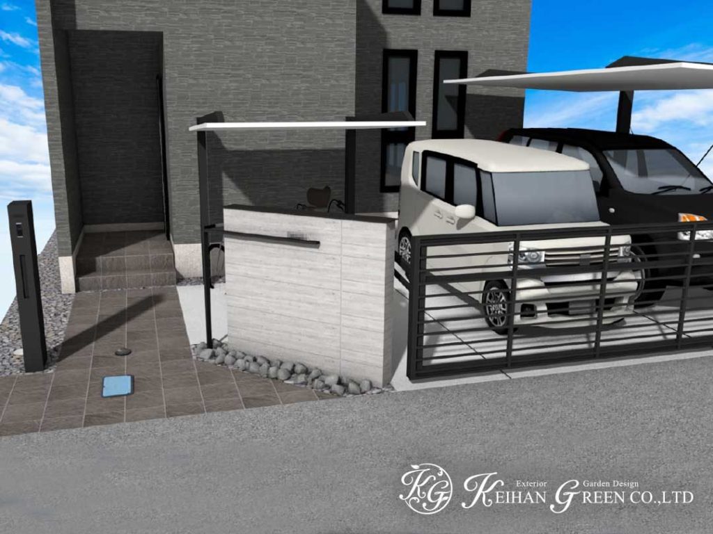 シンプルでおしゃれなモダン外構デザイン