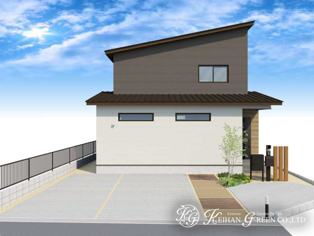 シンプルモダンに調和する機能美あふれる外構デザイン