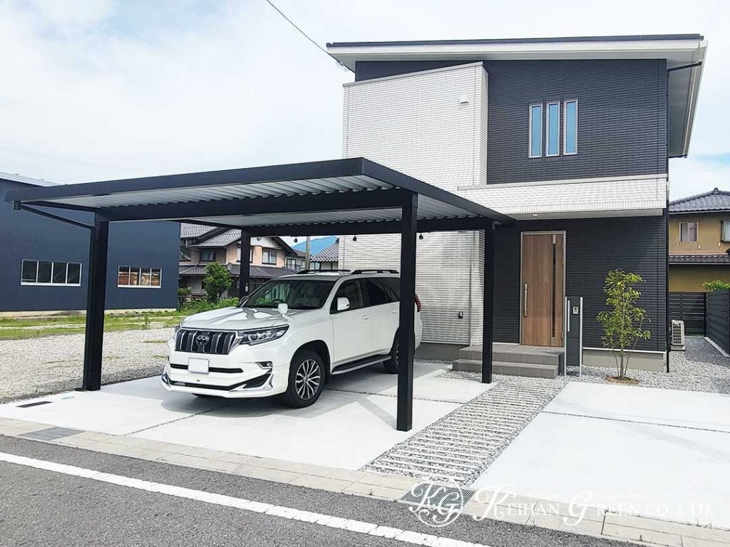 家と調和する、スマートで快適なオープン外構　東近江市