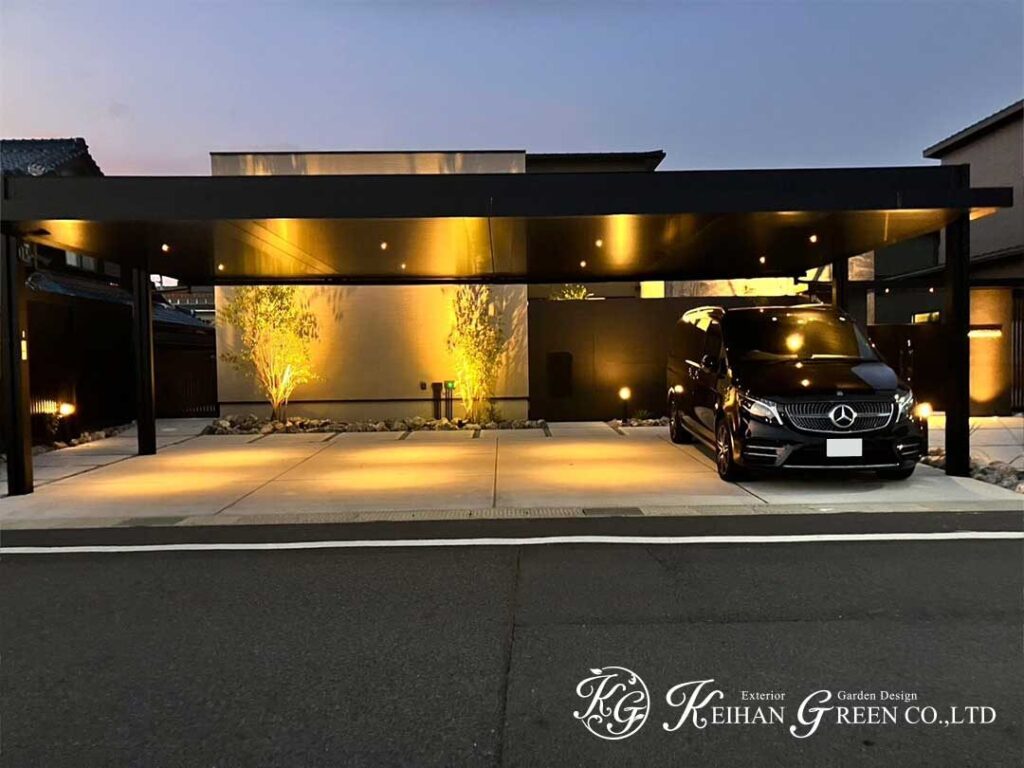 重厚感と開放感を兼ね備えた、機能美のあるファサード　守山市