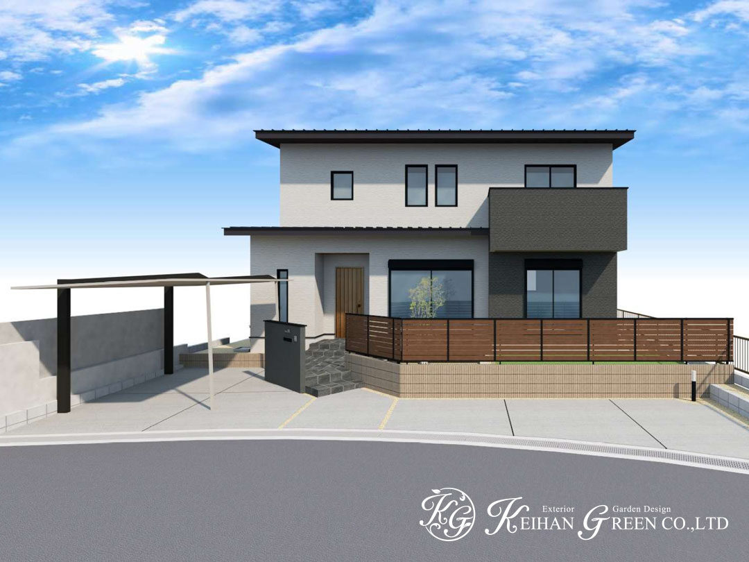 シンプル＆上質。暮らしやすさをデザインした外構プラン