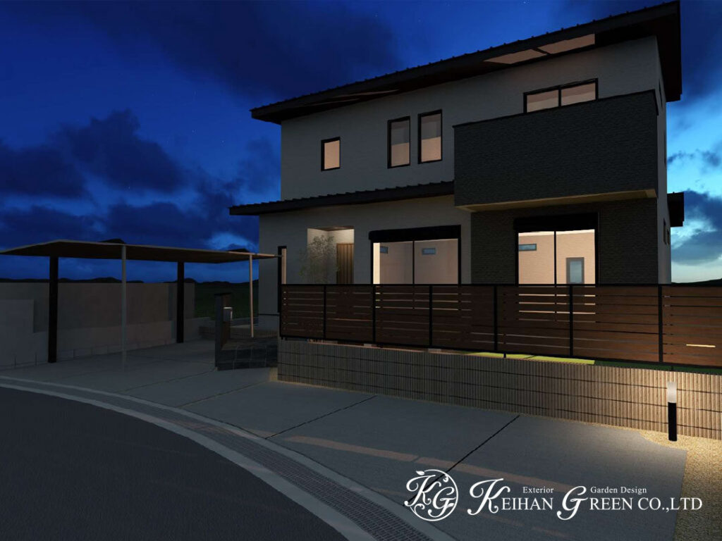 シンプル＆上質。暮らしやすさをデザインした外構プラン