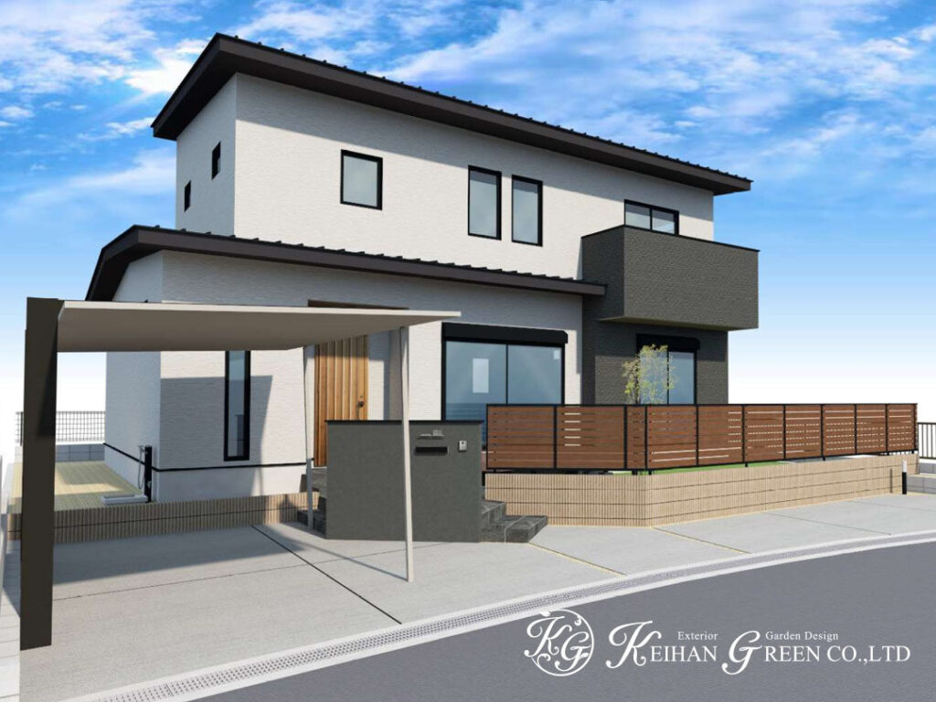 シンプル＆上質。暮らしやすさをデザインした外構プラン