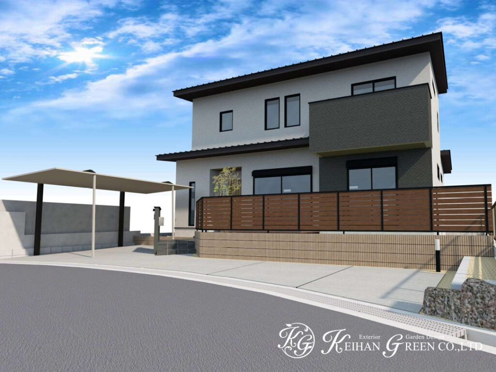 シンプル＆上質。暮らしやすさをデザインした外構プラン