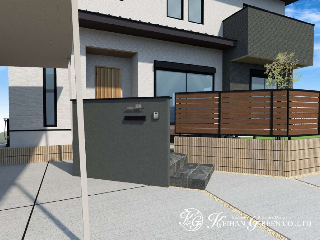 シンプル＆上質。暮らしやすさをデザインした外構プラン