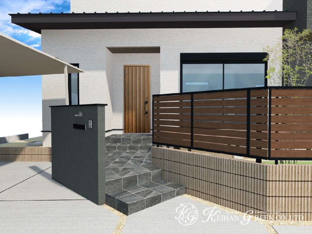 シンプル＆上質。暮らしやすさをデザインした外構プラン