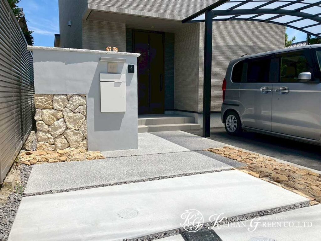 素材の質感を活かした上質なエクステリア 　大津市