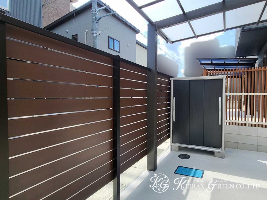 落ち着きと機能性を兼ね備えた外構プラン　大津市