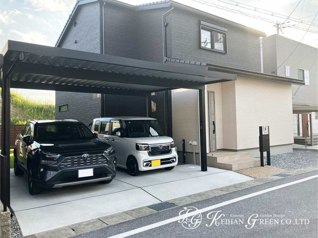 シンプルさと機能性を兼ね備えた住まいの外まわり　米原市