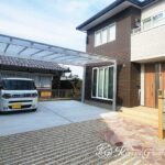 透明感と石の質感でまとめる新築外構　守山市